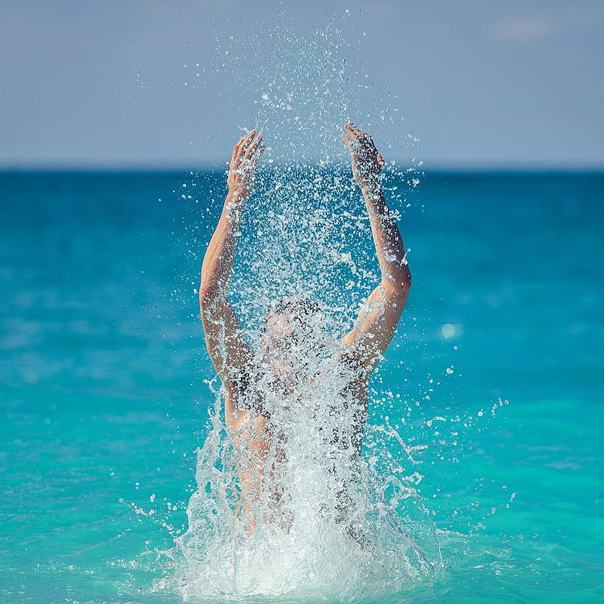 Sea Man Splash Water Summer Ocean iPad, man summer HD phone wallpaper