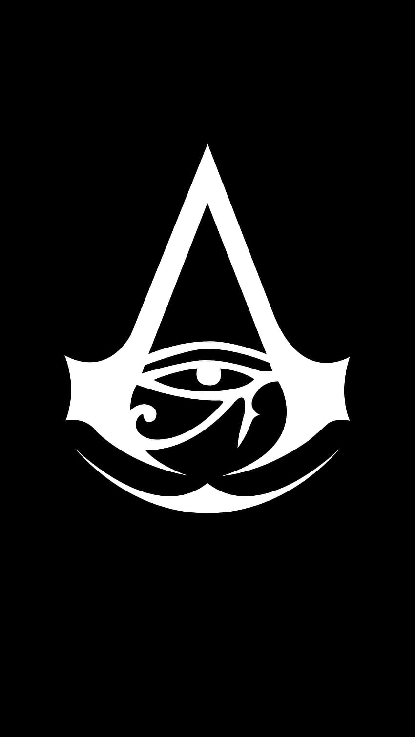 Assassins Creed Origins Amoled logo Minimalista, iphone amoled minimalista fondo de pantalla del teléfono