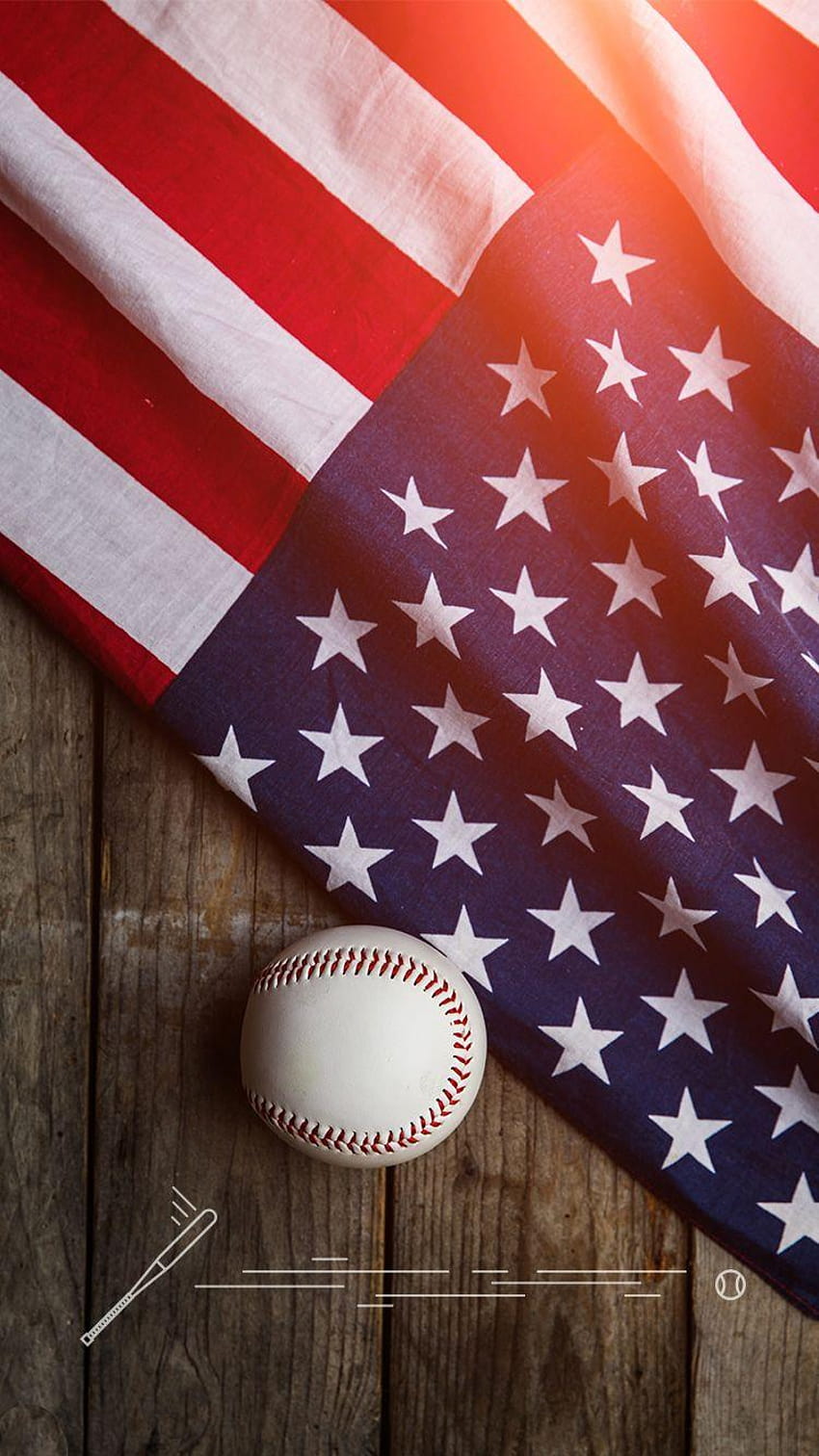 ↑↑TAP AND GET THE APP! Lockscreens Art Creative 4th Of July, american flag baseball HD phone wallpaper