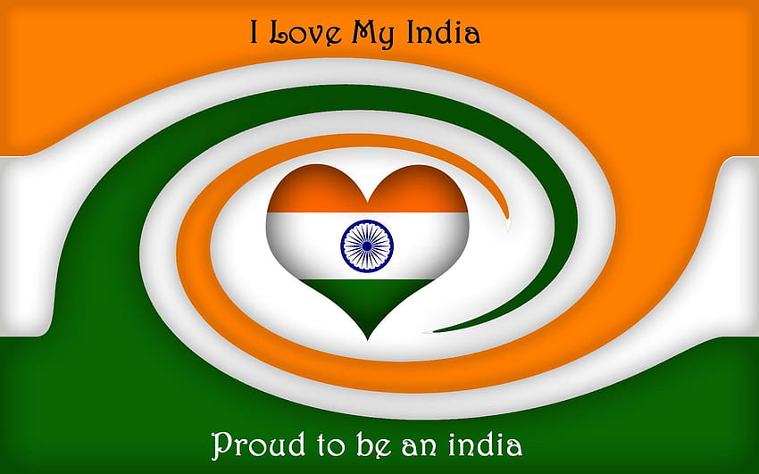 국가의 국기 - 인도 국기의 세 가지 색상 기호 - I love, 인도 국기 HD 월페이퍼