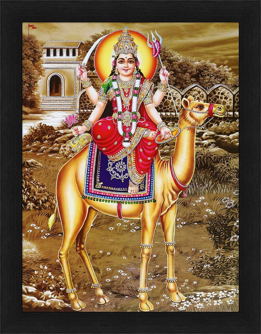 Momai maa indischer hinduistischer Andachtsplakatdruck im Vintage-Stil – Artofit HD-Handy-Hintergrundbild
