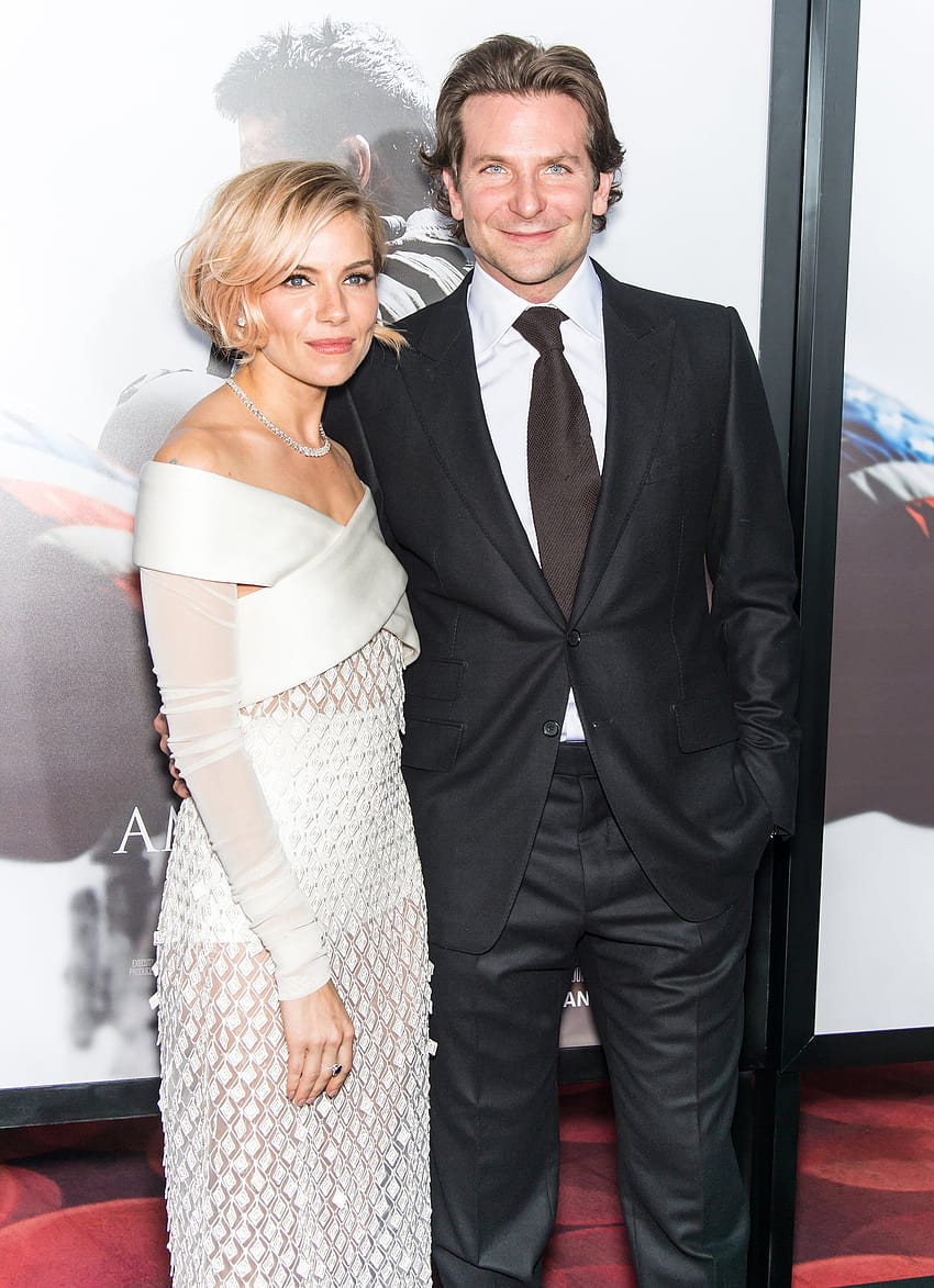 Bradley Cooper and Sienna Miller posed together at the Monday night ...