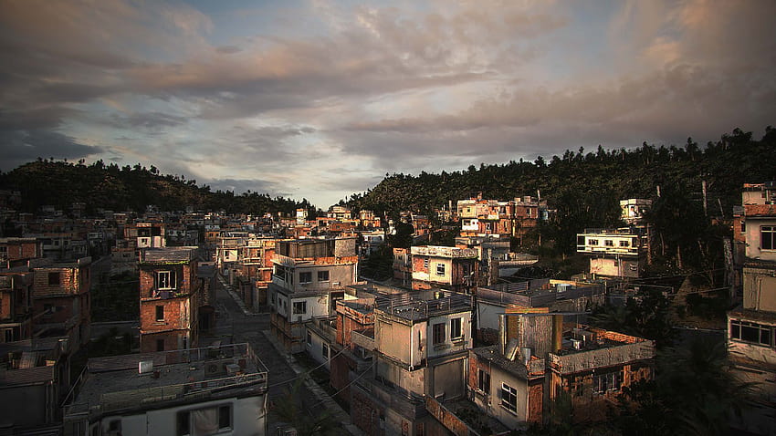 Favela-Außenansicht HD-Hintergrundbild