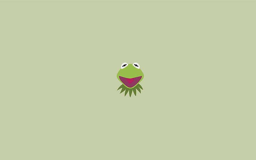 Grüner Kermit der Frosch auf Hund, niedliche Froschzeichnung HD-Hintergrundbild