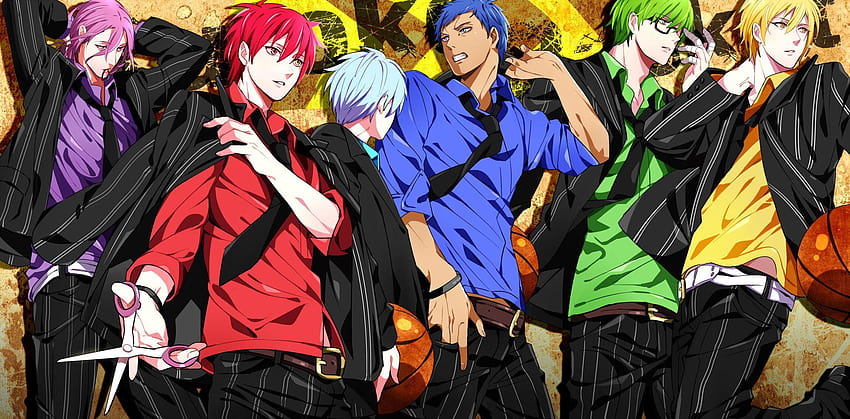 Anime green hair glasses blue hair zone blue eyes violet eyes, vorpal swords from kuroko no basket the last game HD wallpaper