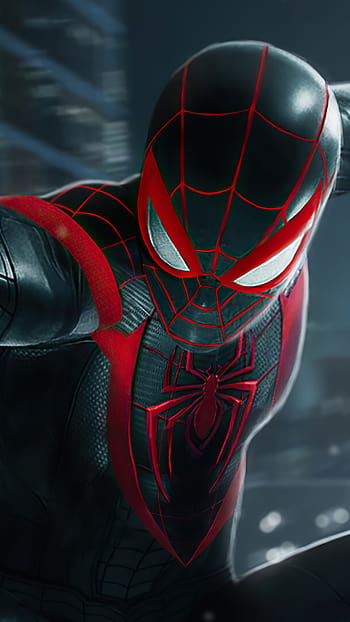 Wallpaper black and red, suit, spider-man, video game desktop wallpaper, hd  image, picture, background, dade03