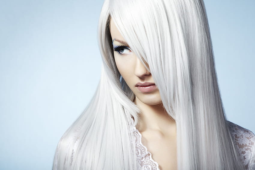 and white hair, light skin, face, makeup, blonde for the in resolution 5616x3744 HD wallpaper