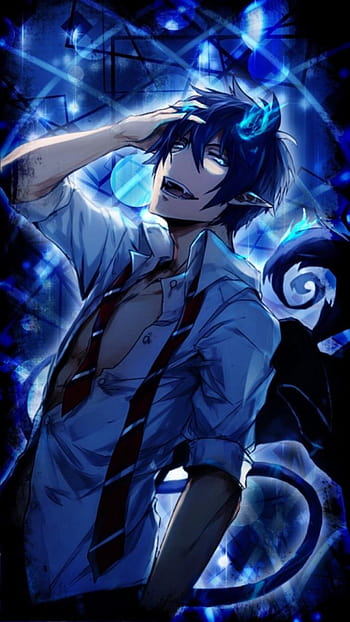 Athah Anime Blue Exorcist Ao No Exorcist Rin Okumura Kurikara Blue Hair Blue  Eyes 1319 inches Wall Poster Matte Finish Paper Print  Animation   Cartoons posters in India  Buy art
