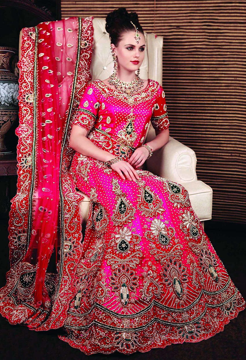 Indian Wedding Dresses, pink wedding dress HD phone wallpaper | Pxfuel