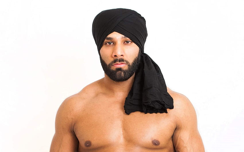 Indian Punjabi Jinder Mahal WWE Champion Black Belt Turban HD wallpaper