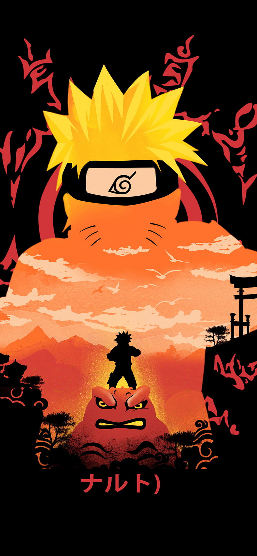 Naruto , Digital Art, Black background, AMOLED, Black/Dark, naruto black android HD phone wallpaper