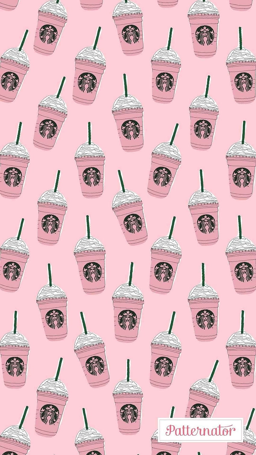 Śliczny różowy napój Starbucks, tęczowy napój Starbucks Tapeta na telefon HD
