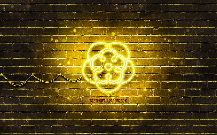 House Tyrell emblem, yellow brickwall, Game Of Thrones, artwork, Game of Thrones Houses, House Tyrell logo, House Tyrell, neon icons, House Tyrell sign with resolution 3840x2400. High HD wallpaper