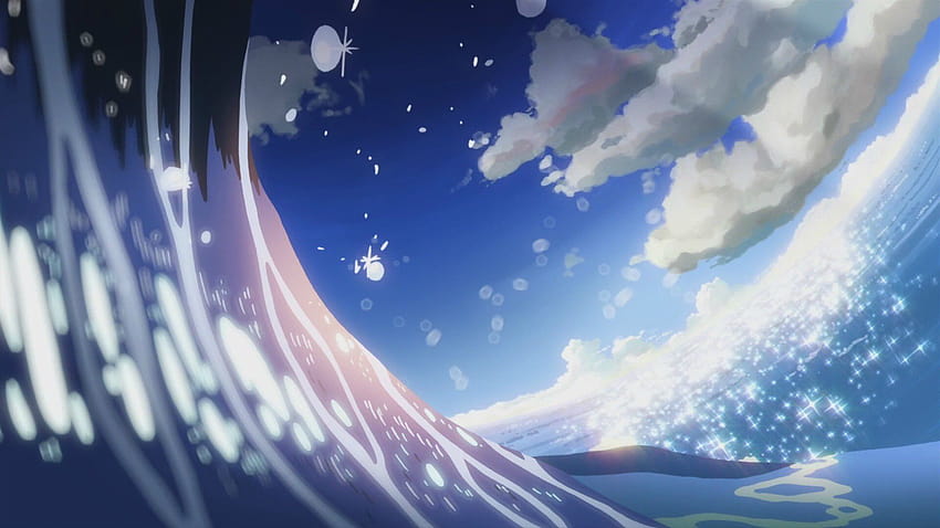 Anime scenery water, anime water HD wallpaper