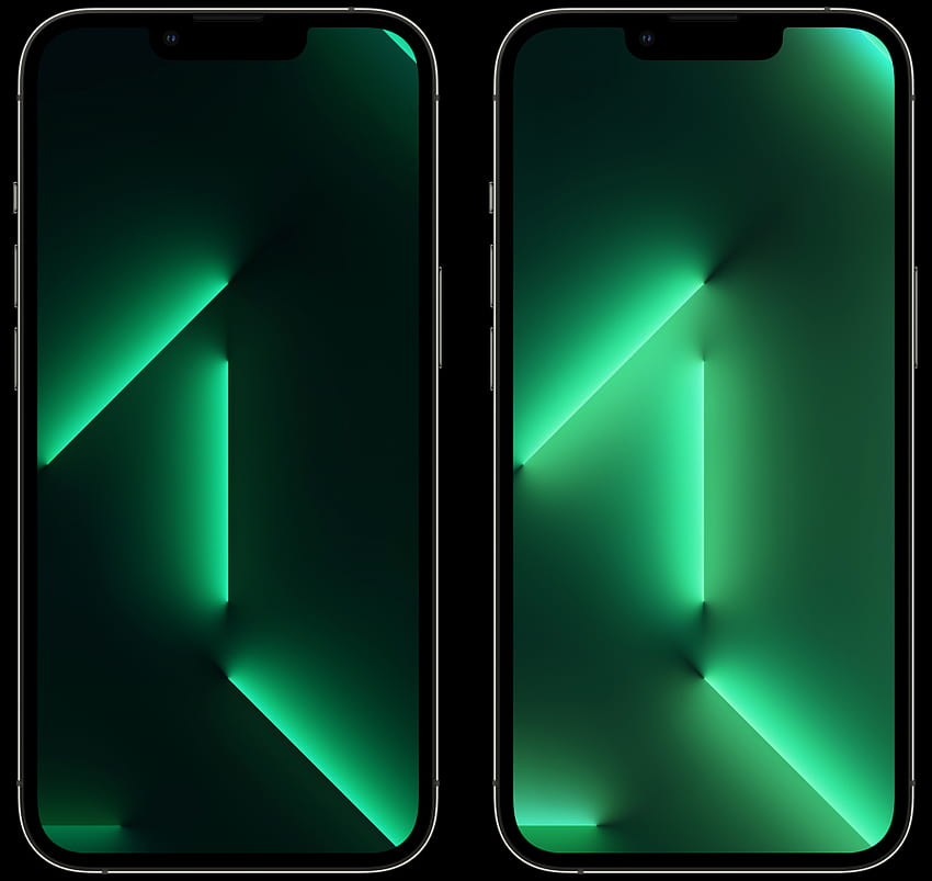 iPhone 13 e 13 Pro verde e mais alguns no estilo SE 2022 papel de parede HD