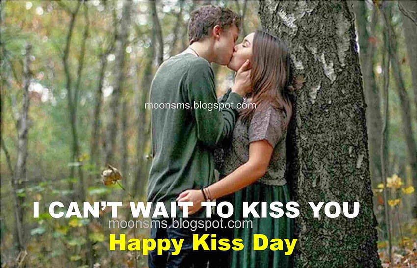 Happy kiss day Kiss sms text message wishes quotes jokes Greetings in English Hindi, Gif animated to Boyfriend Girlfriend HD wallpaper
