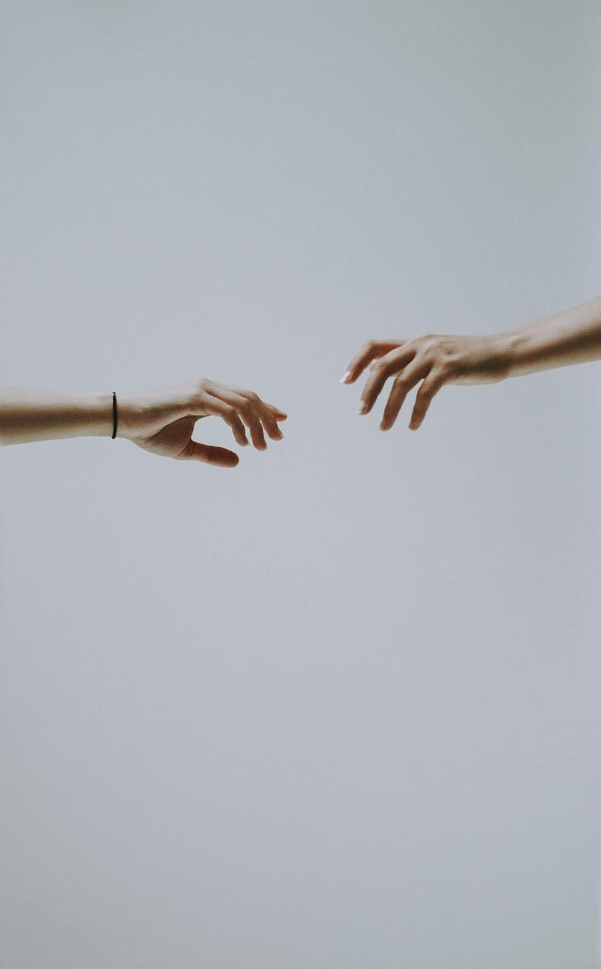 two hands about to hold – Finger on, phone two hand HD phone wallpaper