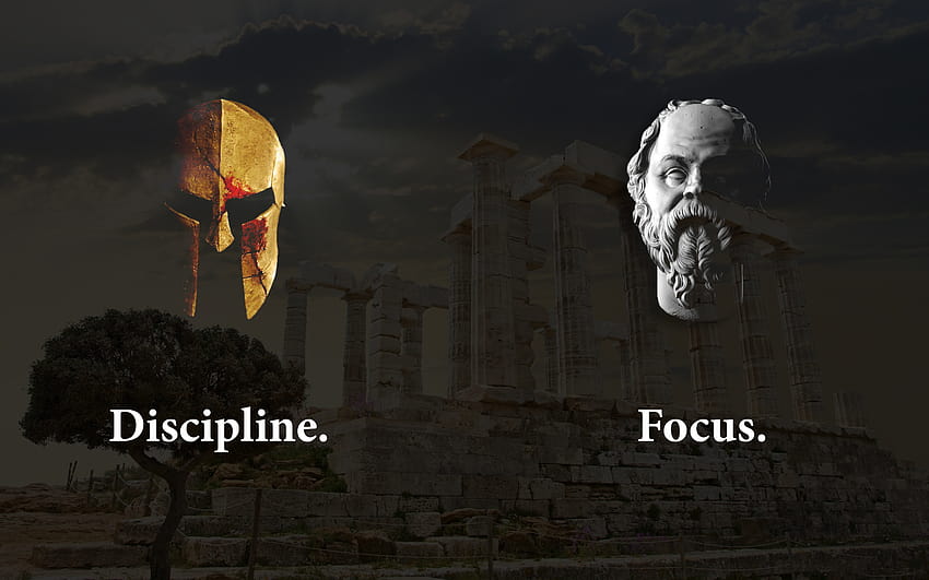 Discipline & Focus นักปรัชญากรีก วอลล์เปเปอร์ HD