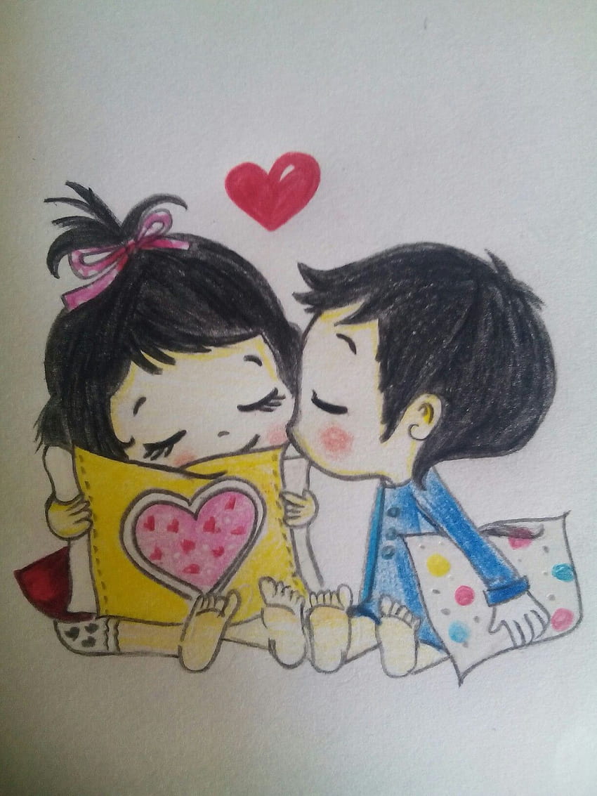 Colour Sketch Romantic Love Couple Full ...itl.cat, love sketch HD ...