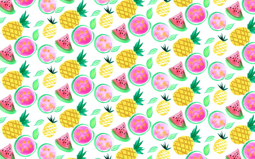 Summer Kawaii Cute Pineapple Backgrounds, summer funny HD wallpaper