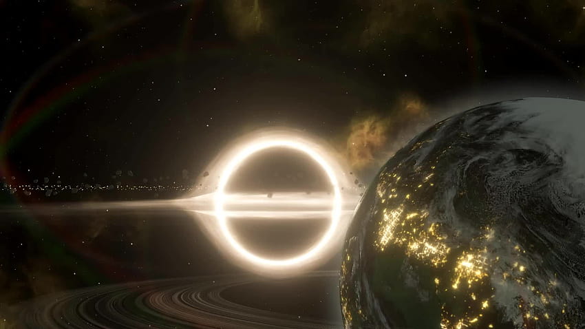 Stellaris Black Hole With Gaia World Live HD wallpaper