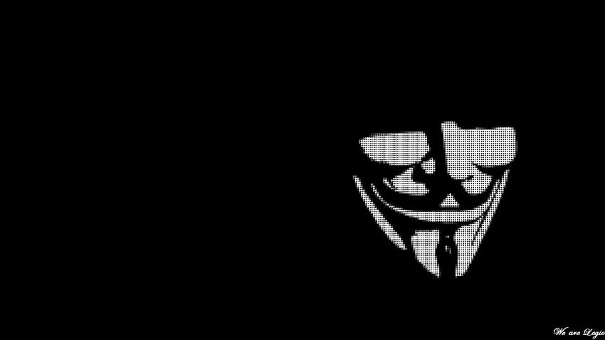 Anonimowa maska ​​sadic dark anarchy hacker hacking vendetta, haker znak Tapeta HD