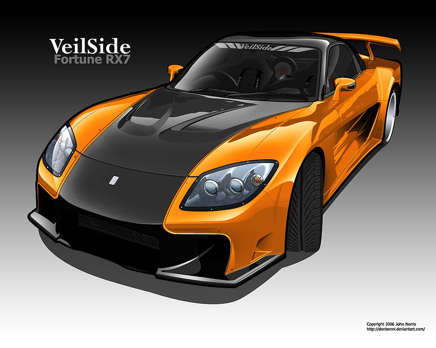 3 Veilside RX 7, coches veloces y furiosos junto al velo fondo de pantalla