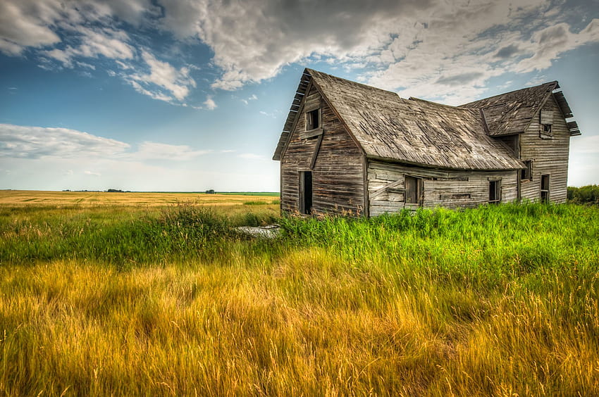 : old, summer, Canada, abandoned, rural, buildings, countryside, seasons, farm, Alberta, derelict 2048x1360, rural summer HD wallpaper