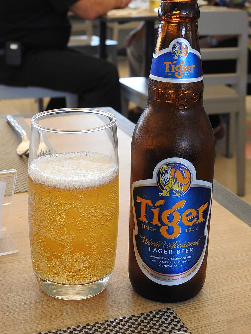 Cerveza tigre, Bangkok, Tailandia fondo de pantalla del teléfono