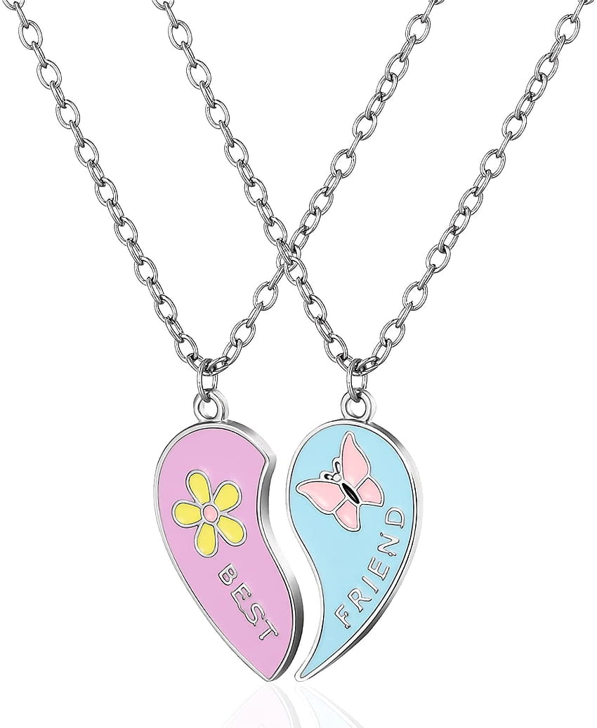 THE KING HIS QUEEN Best Friend Necklace for 2,BFF Necklace Forever ...