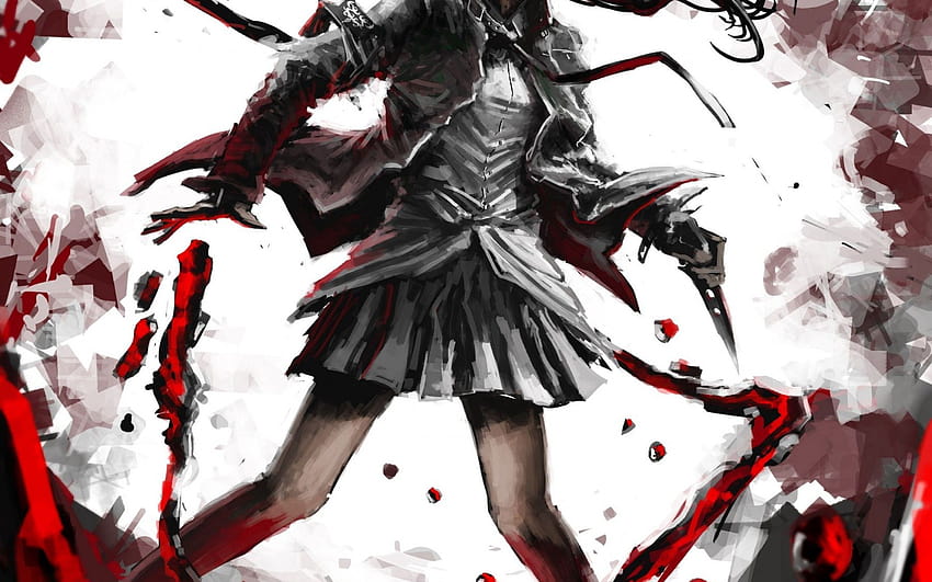 Blutiger Anime, verdammtes Anime-Mädchen HD-Hintergrundbild