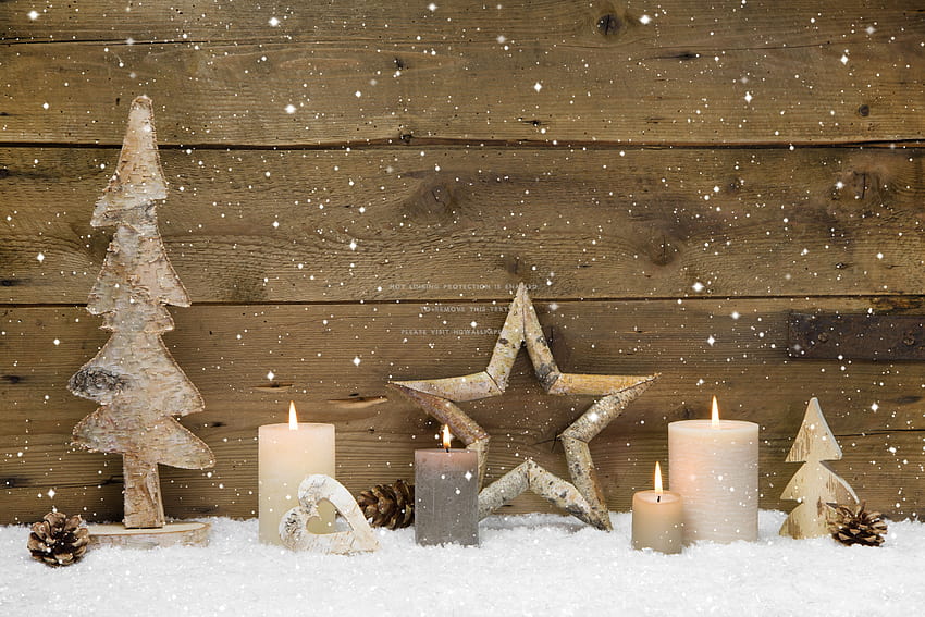 rustic christmas* decorations stars winter, christmas rustic HD wallpaper