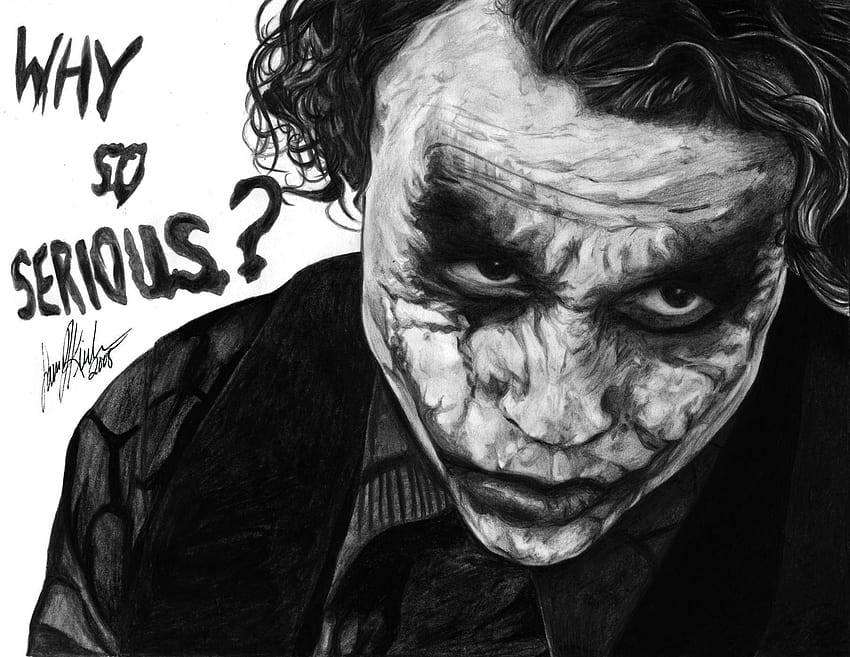 Joker Mengapa Begitu Serius Wallpaper HD