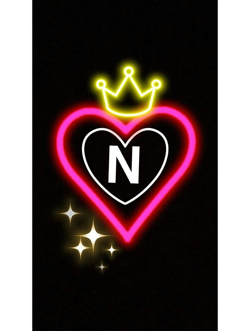 neon n letter HD phone wallpaper