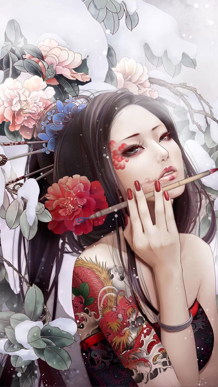 Anime Girls, Tattoo, Chinese, Zhang Xiao Bai • For You For & Mobile, yakuza girl HD phone wallpaper