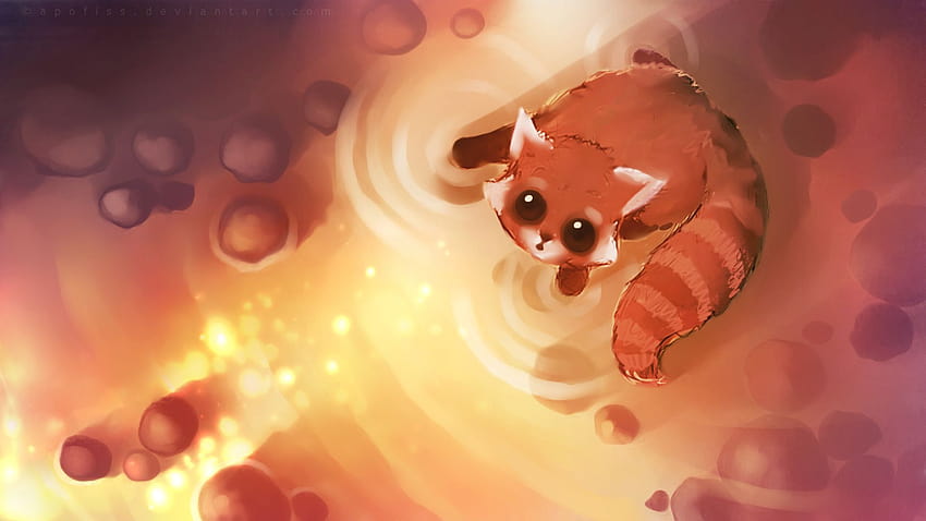 Red Panda Cute Cartoon, cartoon red panda HD wallpaper