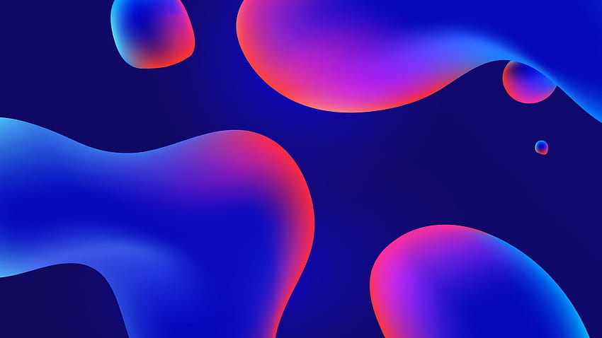 Neon Bubbles, bubbles water gradient HD wallpaper