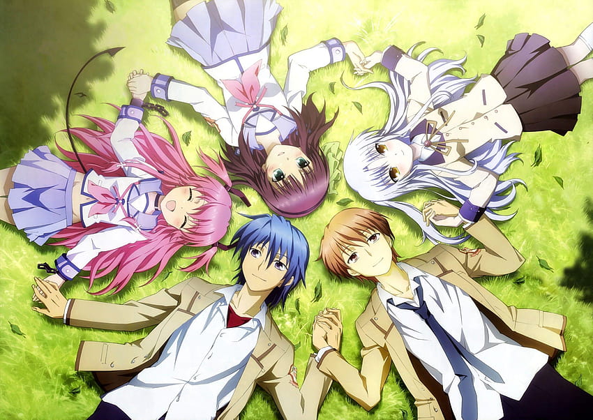 Organizacja anime Angel Beats! i tła, przyjaciele z anime Tapeta HD