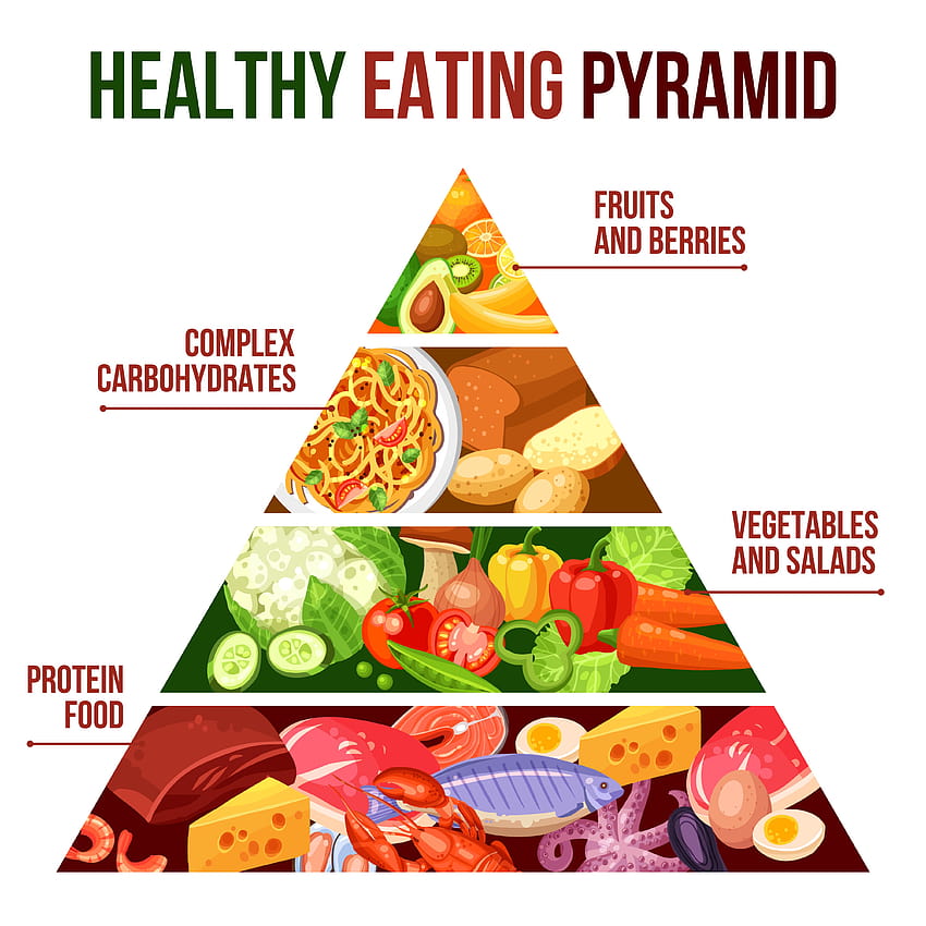 Piramida zdrowego odżywiania, piramida żywieniowa Tapeta na telefon HD