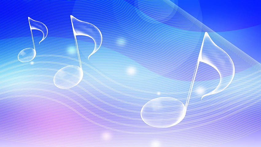 1920x1080 Music Notes Blue Waves Full, blue music notes background HD wallpaper