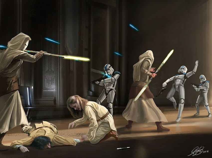 Commission Jedi Temple Guards HD wallpaper