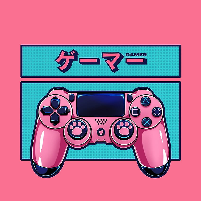 Il simpatico design del controller rosa Gamer girl Giochi retrò [1000x1000] per il tuo, cellulare e tablet Sfondo del telefono HD