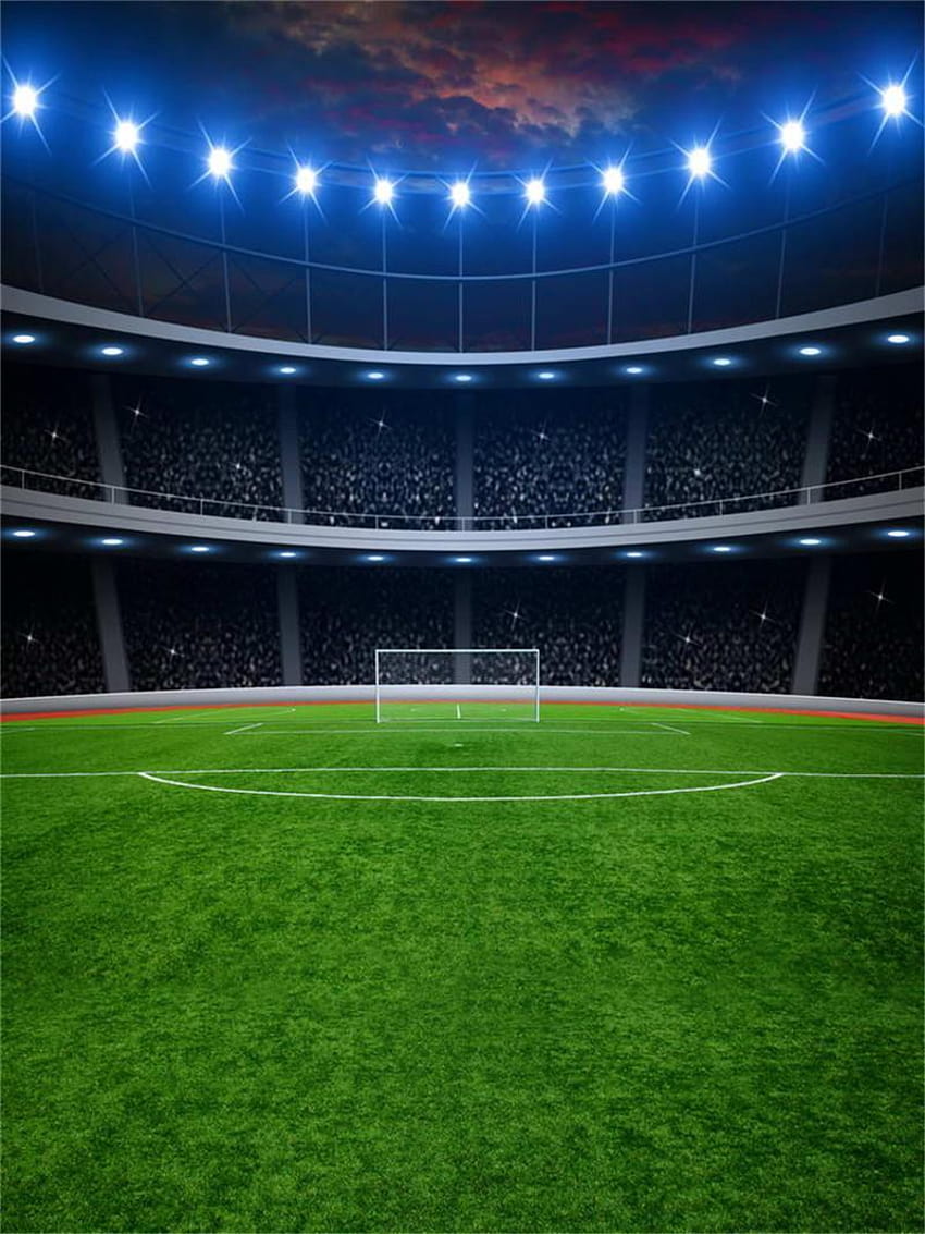 Latar Belakang Lapangan Sepak Bola untuk Studio Flash Bulb Green Grass, latar belakang sepak bola wallpaper ponsel HD