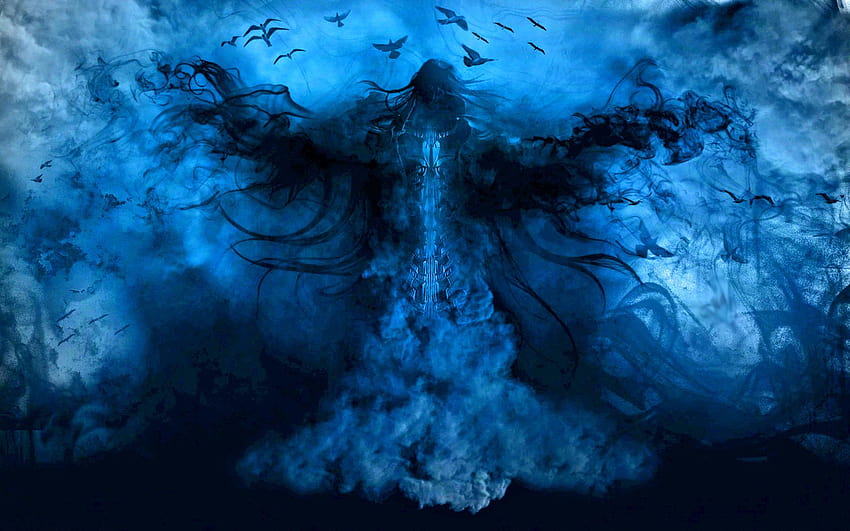 7 Evil Fantasy, blue fantasy HD wallpaper