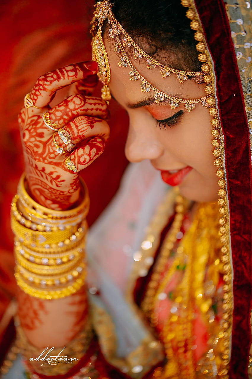 Indian bride Muslim in traditional wedding dress India MR#144 Stock Photo -  Alamy