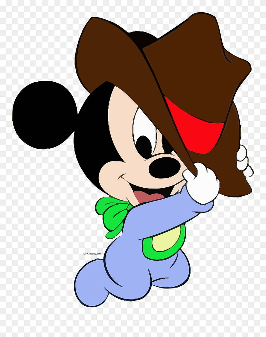 Baby Mickey kowbojski kapelusz Clipart Png Tapeta na telefon HD