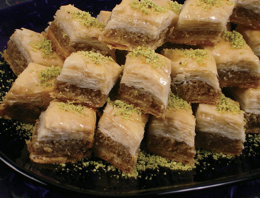 Baklava from Classic Lebanese Cuisine: 170 Fresh And Healthy Mediterranean Favorites by Kamal Al HD wallpaper