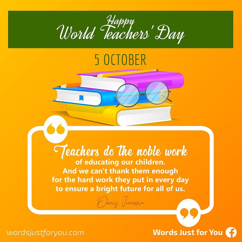 Affiche et bannière de la Journée mondiale des enseignants créatifs - 5 octobre - 5244, journée mondiale des enseignants Fond d'écran de téléphone HD