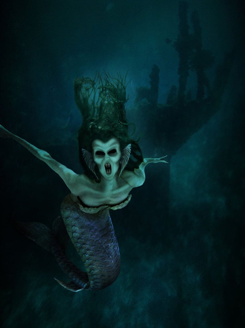 Evil Siren by jaded, scary mermaids HD phone wallpaper | Pxfuel