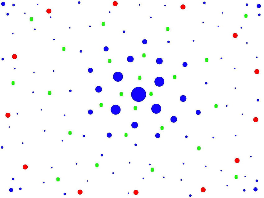 Ideia que tive para um mapa de Jogos Vorazes. Vermelho=jogador, azul=massa, verde, agario papel de parede HD
